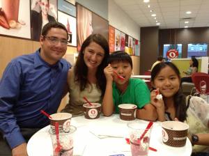 Anthony & Nichole Hilb with students (and recent authors!) Jake Yoon and Anna Yoon.